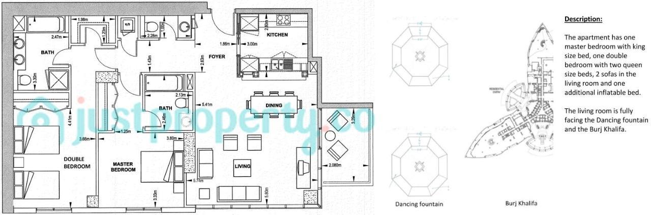 Elite Royal Apartment - Full Burj Khalifa & Fountain View - Ruby Dubai Luaran gambar